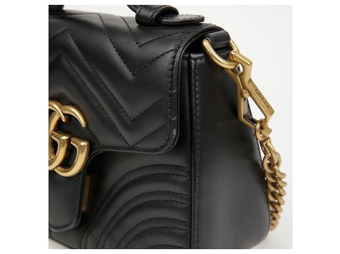 Gucci GG Marmont Mini Top Handle Bag Black - Ansicht 3