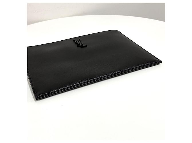 Autre Marque Clutch Monogram Black Logo Black - vista 8