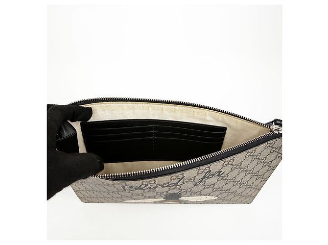 Gucci Pouch con tracolla GG Supreme Bestiary Bee Print - vista 13