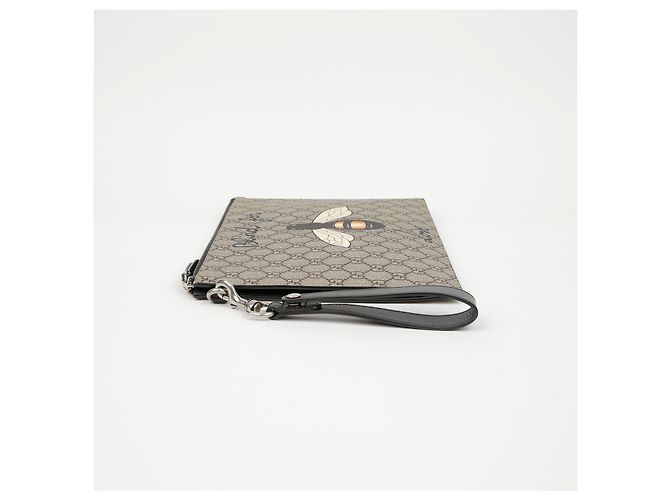 Gucci Pouch con tracolla GG Supreme Bestiary Bee Print - vista 4