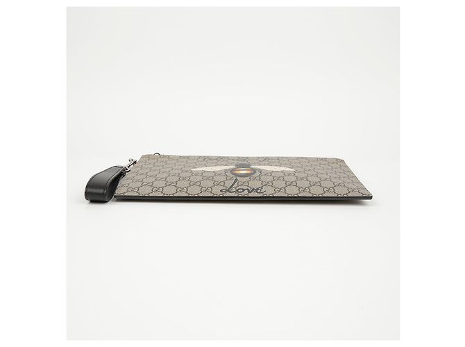 Gucci Pouch con tracolla GG Supreme Bestiary Bee Print - vista 5