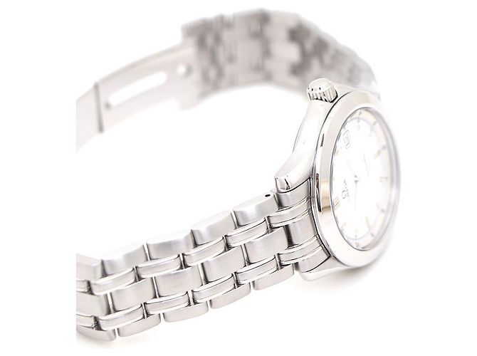 Omega Relógio Seamaster Mostrador Branco Quartz Aço - vista 7