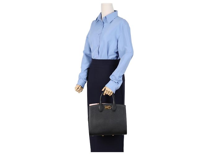 Salvatore Ferragamo Studio Box Medium Tote Schultertasche - Ansicht 12