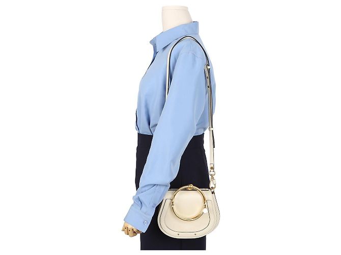 Chloé Picca borsa a spalla tote bianca - vista 12