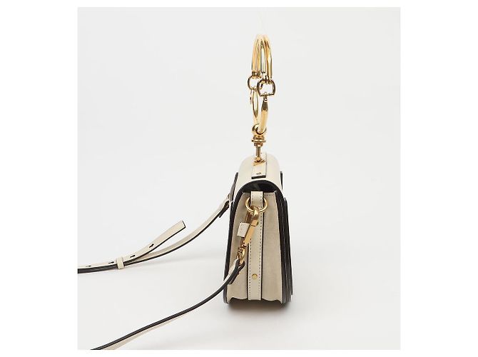 Chloé Picca borsa a spalla tote bianca - vista 5