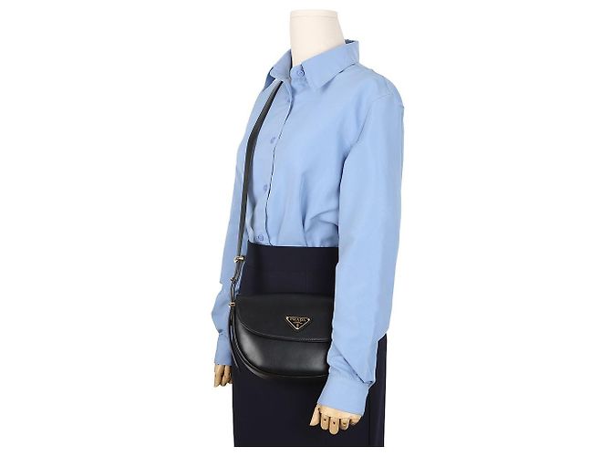 Prada Borsa a Tracolla con Patta Nera - vista 12