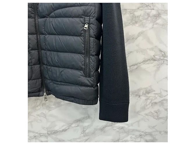 Moncler Gesteppte Strickjacke Schwarz (XL) - Ansicht 12