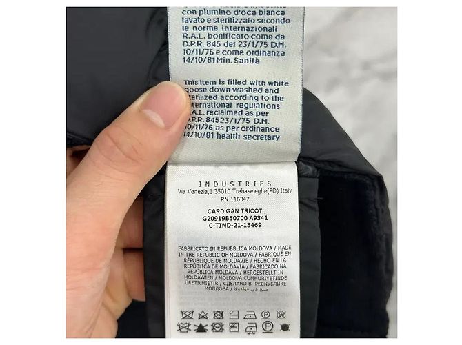 Moncler Gesteppte Strickjacke Schwarz (XL) - Ansicht 16