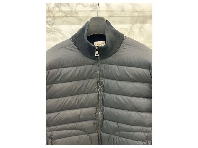Moncler Gesteppte Strickjacke Schwarz (XL) - Ansicht 2