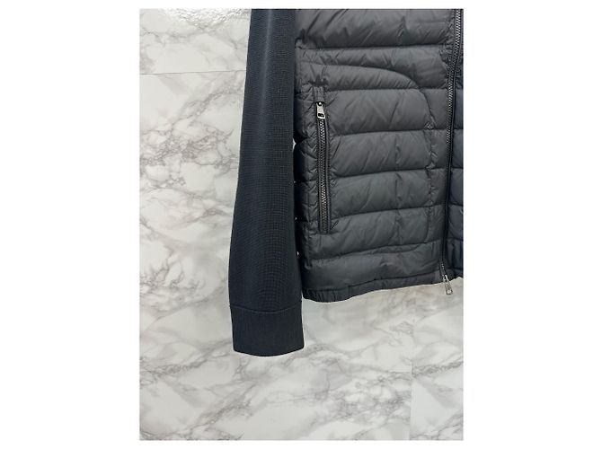Moncler Gesteppte Strickjacke Schwarz (XL) - Ansicht 3
