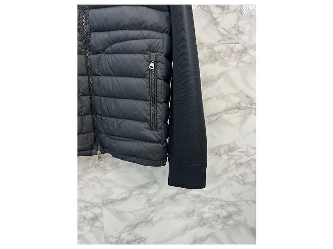 Moncler Gesteppte Strickjacke Schwarz (XL) - Ansicht 4