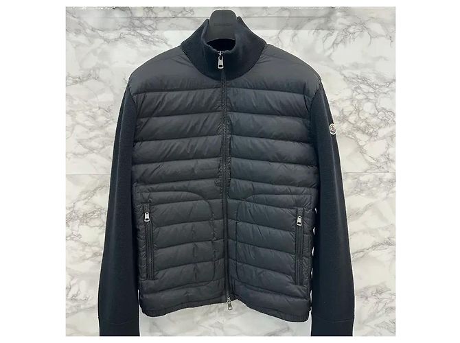 Moncler Gesteppte Strickjacke Schwarz (XL) - Ansicht 9