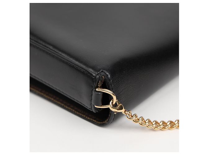 Fendi Mini Borsa a Tracolla FF Logo Chain Nera - vista 10