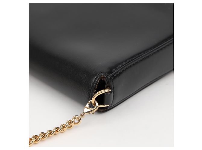 Fendi Mini Borsa a Tracolla FF Logo Chain Nera - vista 11