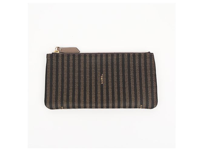 Fendi Mini Borsa a Tracolla FF Logo Chain Nera - vista 13