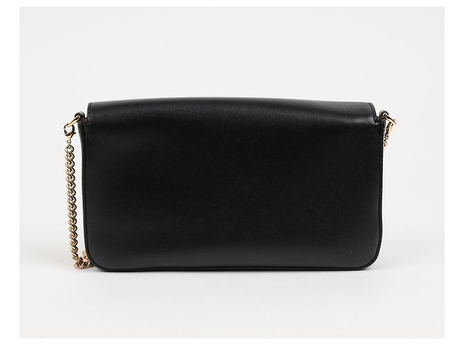Fendi Mini Borsa a Tracolla FF Logo Chain Nera - vista 4