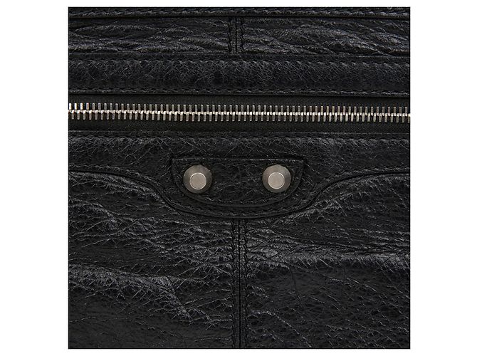 Balenciaga Clutch Medium Leather Classic Motor Clip Clutch Black - vista 2