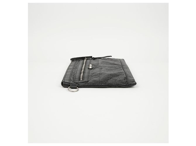 Balenciaga Clutch Medium Leather Classic Motor Clip Clutch Black - vista 4