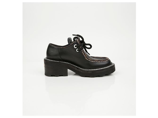 Louis Vuitton Bovr Flat Derby in pelle marrone - vista 9