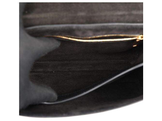 Céline Borsa a tracolla in vitello liscio, morbido e sottile da donna - Nero - vista 13