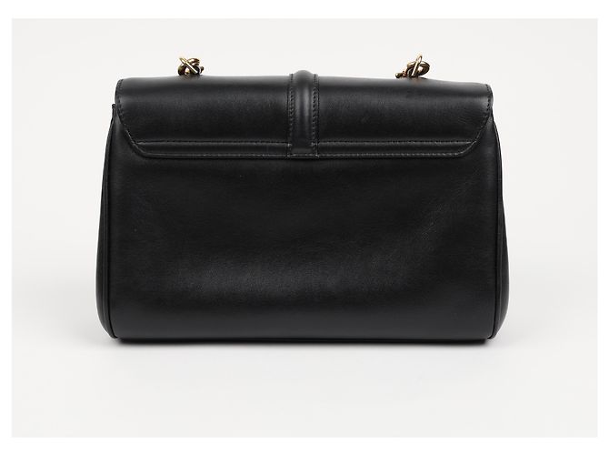 Céline Borsa a tracolla in vitello liscio, morbido e sottile da donna - Nero - vista 4