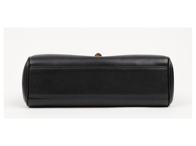 Céline Borsa a tracolla in vitello liscio, morbido e sottile da donna - Nero - vista 7