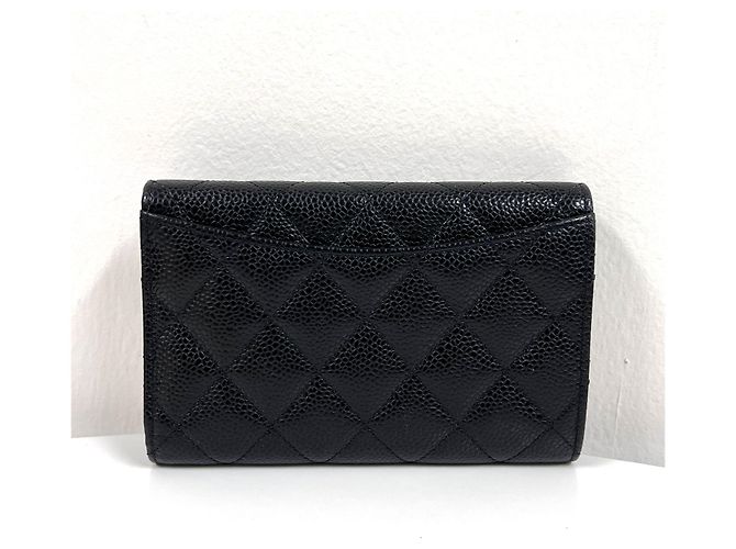 Chanel Classic Caviar Wallet Silver Black - Ansicht 4