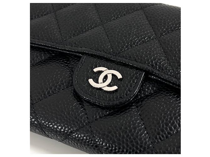 Chanel Classic Caviar Wallet Silver Black - Ansicht 5