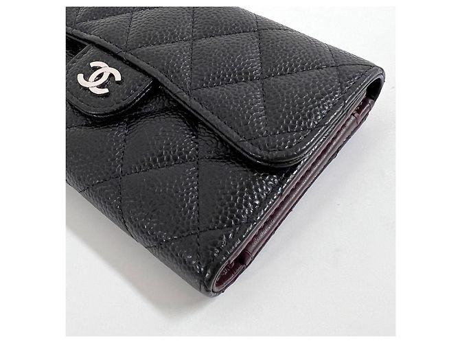 Chanel Classic Caviar Wallet Silver Black - Ansicht 7