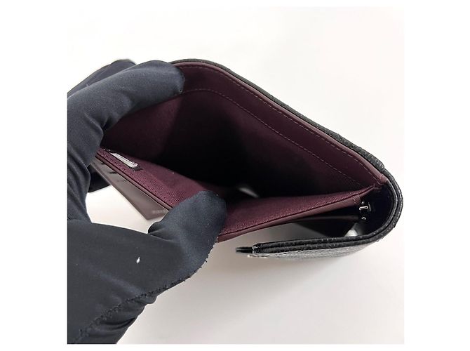 Chanel Classic Caviar Wallet Silver Black - Ansicht 8
