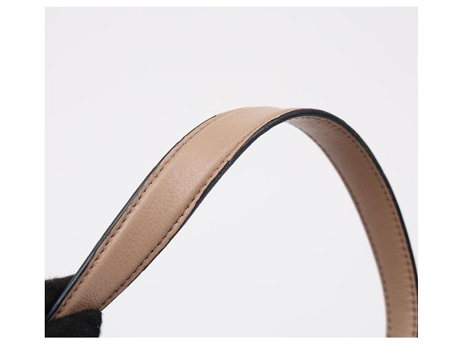 Prada Borsa Secchiello in Pelle Beige Grace Triangle Logo Cap - vista 13