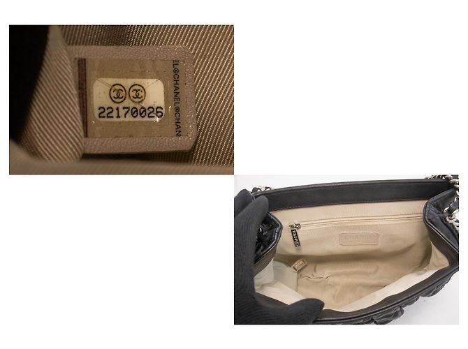 Borsa a tracolla con catena CHANEL in pelle di vitello nera - vista 9