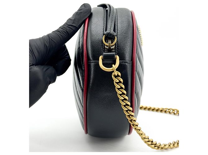 Gucci GG Marmont Round Matelasse Leather Mini - view 4