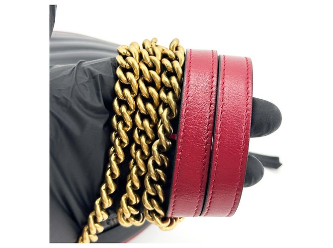 Gucci GG Marmont Round Matelasse Leather Mini - view 7