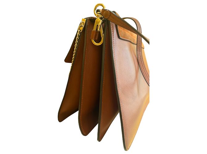 Chloé Chloe Faye Chain Leather and Suede Mini - vista 3