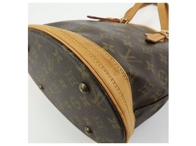 Borsa Louis Vuitton Monogram Canvas Bucket PM Brown M42238 - vista 13