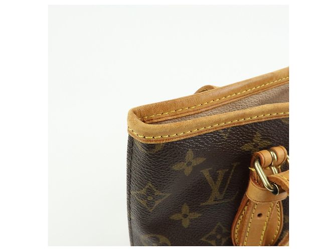 Borsa Louis Vuitton Monogram Canvas Bucket PM Brown M42238 - vista 17