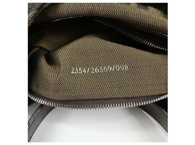 FENDI Borsa a spalla e borsa a mano in pelle e tela Zucca Nero e Marrone 26569 - vista 24