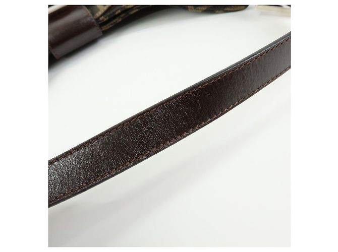 FENDI Borsa a spalla e borsa a mano in pelle e tela Zucca Nero e Marrone 26569 - vista 8