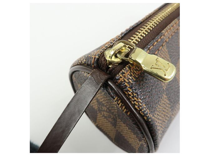 Louis Vuitton Mini pochette in pelle Damier Canvas per borsa Papillon Brown - vista 11