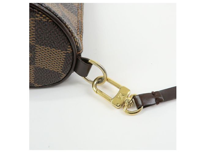 Louis Vuitton Mini pochette in pelle Damier Canvas per borsa Papillon Brown - vista 12