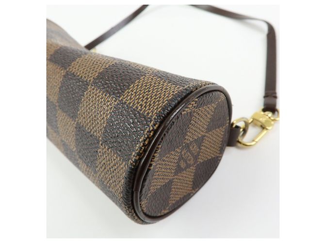 Louis Vuitton Mini pochette in pelle Damier Canvas per borsa Papillon Brown - vista 14