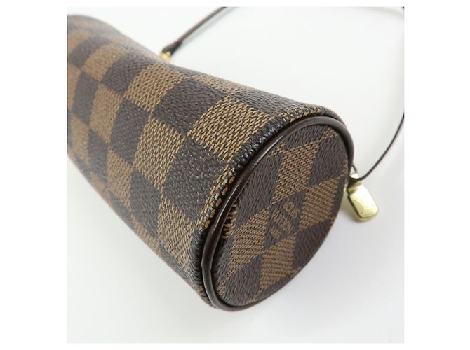 Louis Vuitton Mini pochette in pelle Damier Canvas per borsa Papillon Brown - vista 16