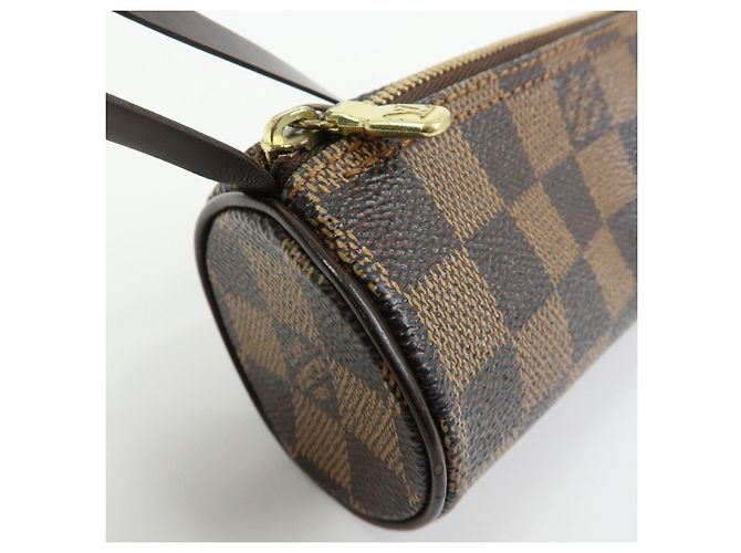 Louis Vuitton Mini pochette in pelle Damier Canvas per borsa Papillon Brown - vista 17