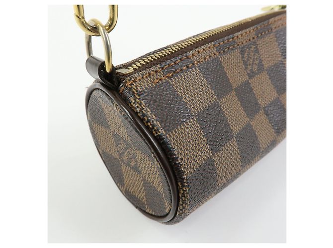 Louis Vuitton Mini pochette in pelle Damier Canvas per borsa Papillon Brown - vista 19
