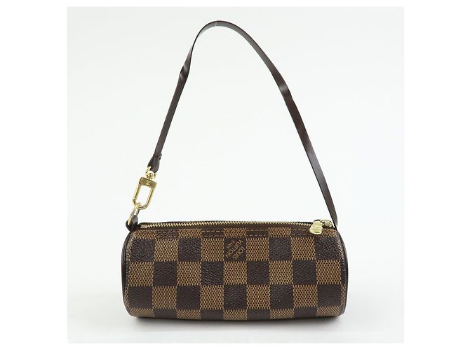 Louis Vuitton Mini pochette in pelle Damier Canvas per borsa Papillon Brown - vista 2