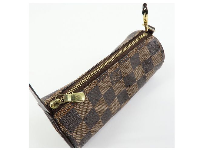 Louis Vuitton Mini pochette in pelle Damier Canvas per borsa Papillon Brown - vista 22