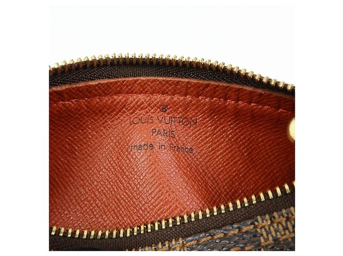 Louis Vuitton Mini pochette in pelle Damier Canvas per borsa Papillon Brown - vista 24