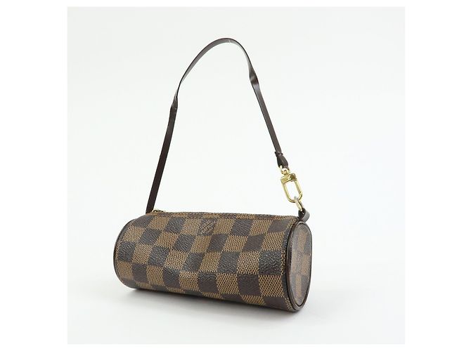 Louis Vuitton Mini pochette in pelle Damier Canvas per borsa Papillon Brown - vista 3