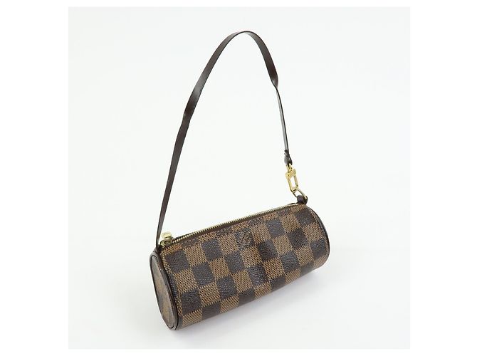 Louis Vuitton Mini pochette in pelle Damier Canvas per borsa Papillon Brown - vista 4
